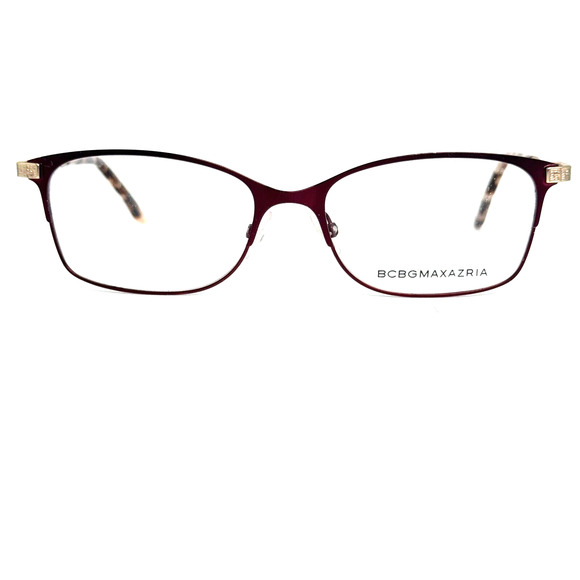 BCBGMAXAZRIA Anita Wine Womens Semi Cat Eye Full Rim Eyeglasses 52-16-130 H16692